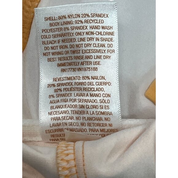 Shade & Shore - Women's Bikini Top Shirred Keyhole Underwire - Orange Peach-34C - Picture 8 of 8